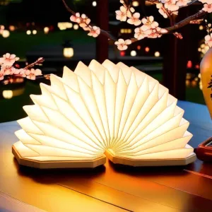 Bamboo Base Paper Lantern Lights - Foldable Japanese Lamp, 3 Color Modes for Home Decor, Spiritual Gifts