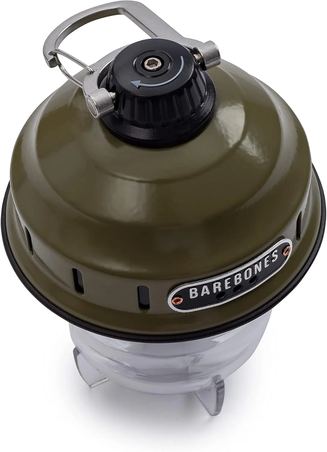 Barebones Beacon Hanging Light – Olive Drab, Rechargeable LED Camping Lantern with Adjustable Brightness – Weatherproof Vintage-Style Hanging Lantern for Outdoor Adventures and Year-Round Use