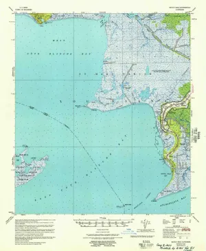 Bayou Sale LA topo map, 1:62500 Scale, 15 X 15 Minute, Historical, 1957, Updated 1957, 21.8 x 17.9 in