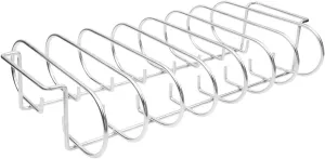 BBQ Rib Racks for Smoker and Grilling Roasting Rack 100% 304 Stainless Steel Food Grade,Holds 7 Ribs Rack for Grilling & Barbecuing for Large&XLarge Big Green Egg,Kamado Joe Classic,Big Joe
