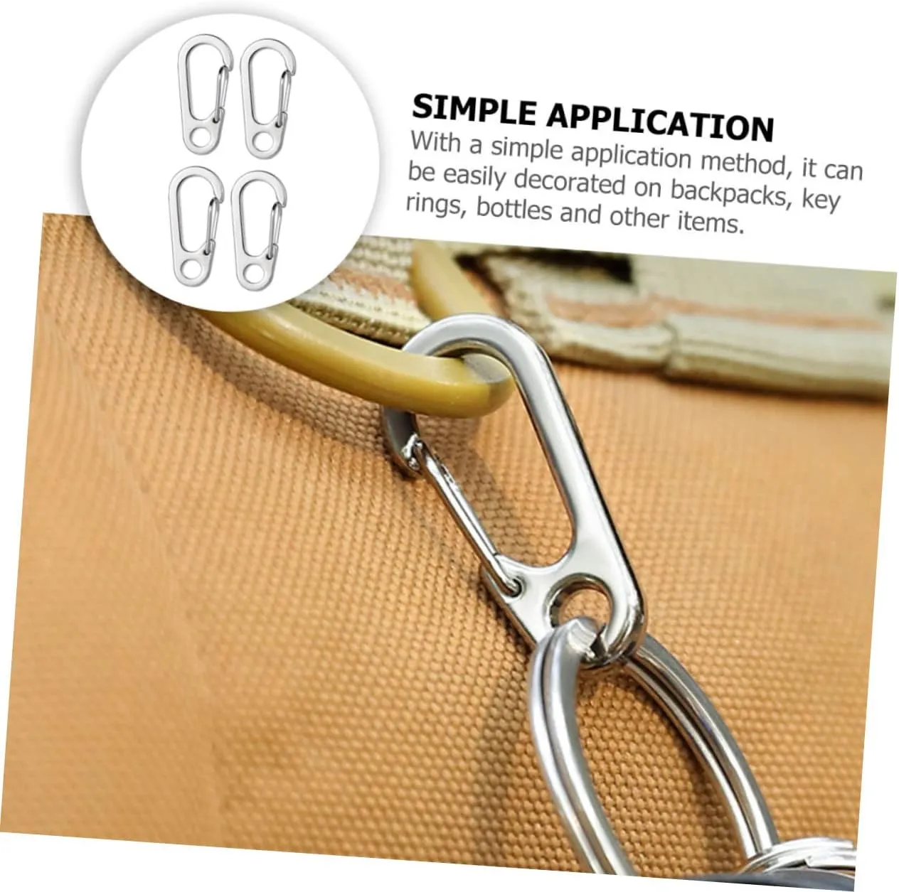 BESPORTBLE 30 Pcs Carabiner Key Chain Hook Hooks for Keys Key Chains Carabine Keychain Backpack Buckle Climbing Buckles Portable Lock Climbing Hook Connector d1 Spring Buckle Zinc Alloy