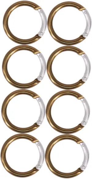 BESPORTBLE 3sets Aluminum Carabiner Round Buckle Keychain Ideal for Hiking 8pcs*3 Random Color