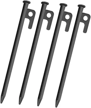 BESPORTBLE 4pcs Steel Nail Tent Pegs 20cm for Sand Tarp Stake Ground Anchors Heavy Duty Outdoor Camping Canopy Tent Nails