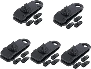 BESPORTBLE 5sets Heavy Duty Tarp Clips for Tent Camping Dark Tent Windproof Tarp Small Clips 4pcs*5