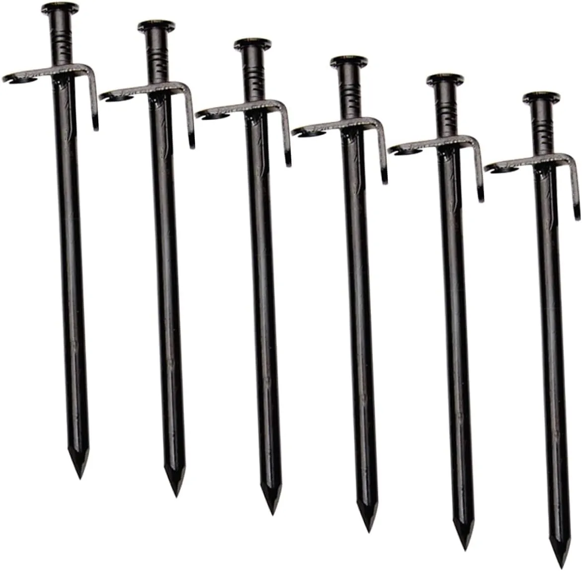 BESPORTBLE 6-Piece Metal Tent Ground Pegs Heavy Duty Stakes for Secure Tent Setup