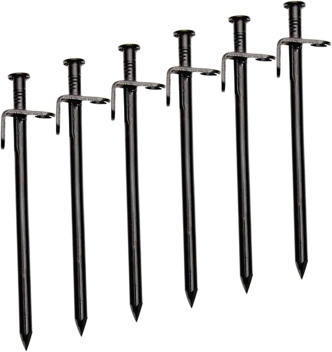 BESPORTBLE 6pcs Heavy Duty Tent Stakes Tent Pegs for Outdoor Camping Windproof Canopy Supports Metal Ground Spikes for Tarp Stability