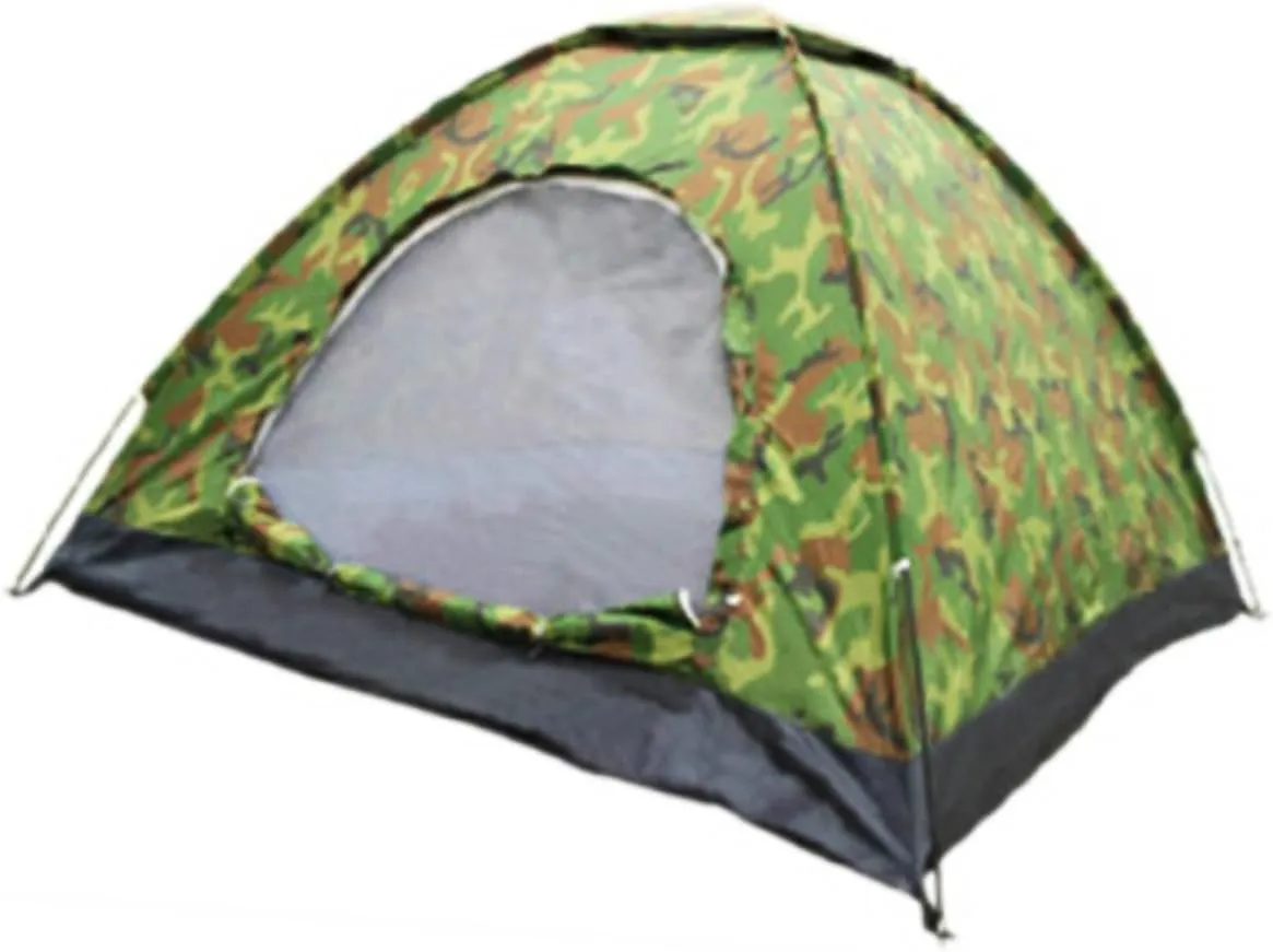 BESPORTBLE Camping Tarp Shelter Lightweight Outdoor Tent Hiking Pole Camouflage Tent for 1 Person Random