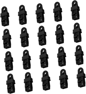 BESPORTBLE Camping Tent Clamps 20pcs Tarp Grabbers Awning Clamps Tarpaulin Fixing Clips Easy to Install