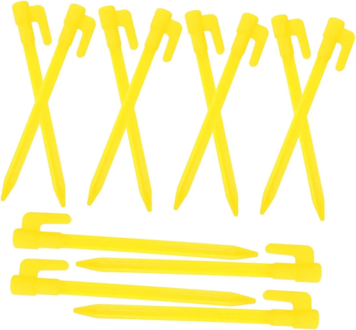 BESPORTBLE Camping Tent Ground Pegs 40 Count Plastic Stakes Landscape Staking for Tents Tarps Yard Garden Lightweight Easy to Use