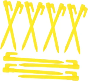 BESPORTBLE Camping Tent Ground Pegs 40 Count Plastic Stakes Landscape Staking for Tents Tarps Yard Garden Lightweight Easy to Use
