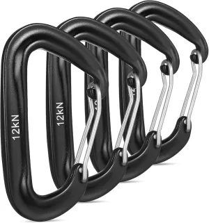 BESPORTBLE Carabiner Clips for Outdoor Activities D-Shape Heavy Duty Aluminum Alloy Versatile Use