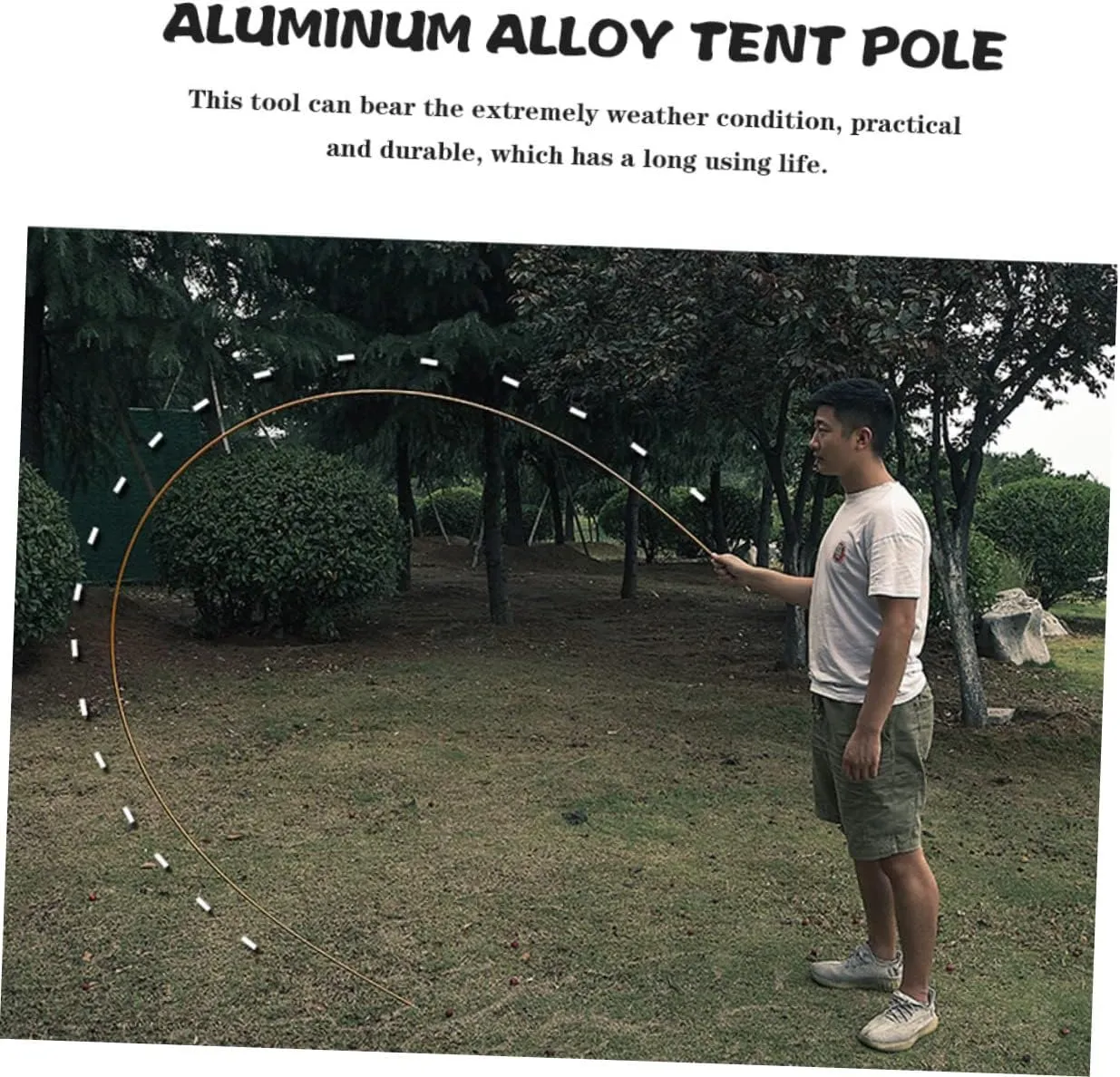 BESPORTBLE Collapsible Tent Poles Lightweight Canopy Support for Camping Portable Folding Design Heavy Duty for