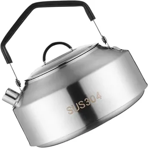 BESPORTBLE Outdoor Camping Supply Portable Stovetop Kettle Stainless Steel Tea Pot Comfortable Handle Easy to Use