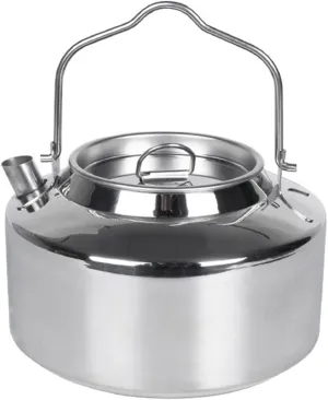 BESPORTBLE Portable Camping Kettle Stainless Steel Tea Kettle Boiling Water for Coffee Outdoor Stovetop Locking Handle Easy to Carry