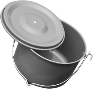 BESPORTBLE Portable Cast Iron Camping Pot Heat Exchange Cooking Pot Essential for Campfire Cooking Outdoor Adventures