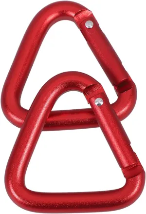 BESPORTBLE Red Convenient Triangle Carabiner Big Carabiner Clip Heavy Duty Carabiner Carabiner Hook Aluminum Alloy