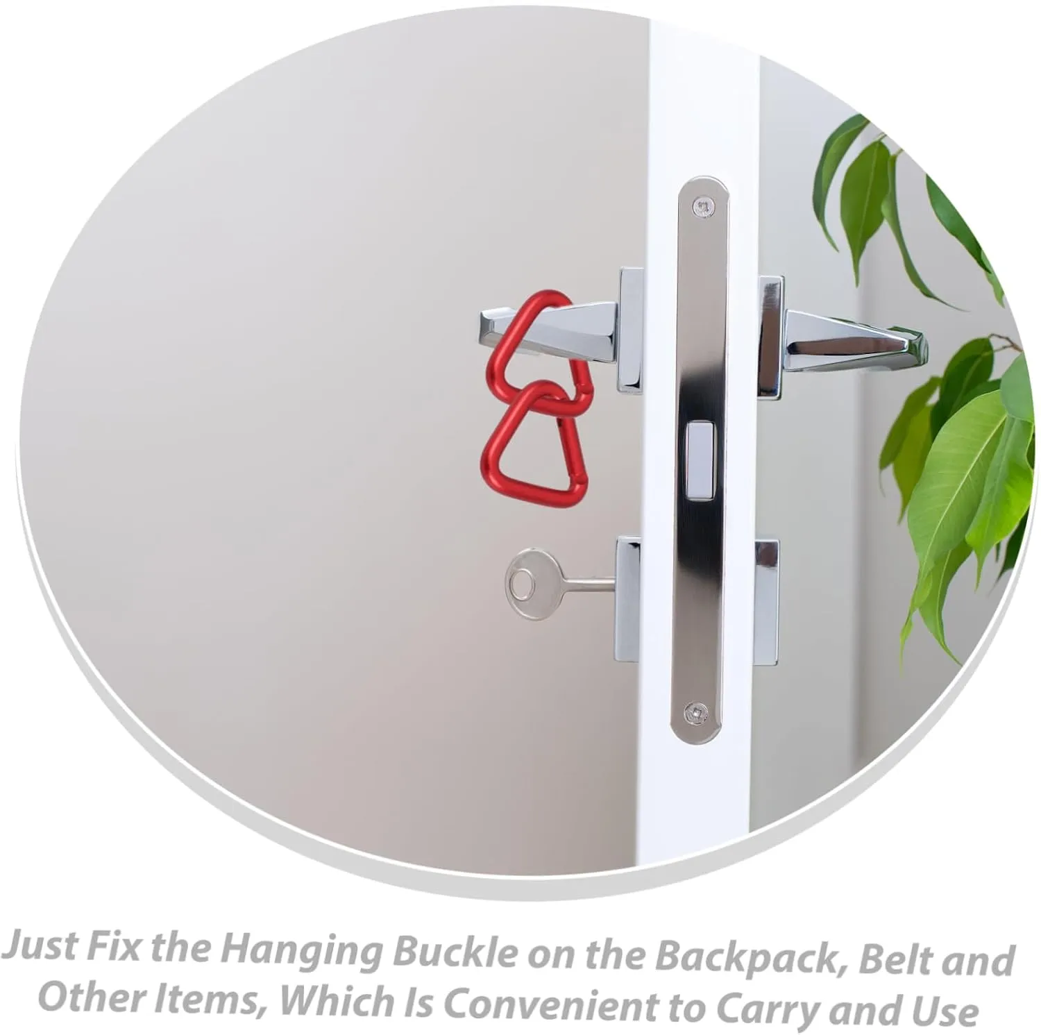 BESPORTBLE Red Convenient Triangle Carabiner Big Carabiner Clip Heavy Duty Carabiner Carabiner Hook Aluminum Alloy