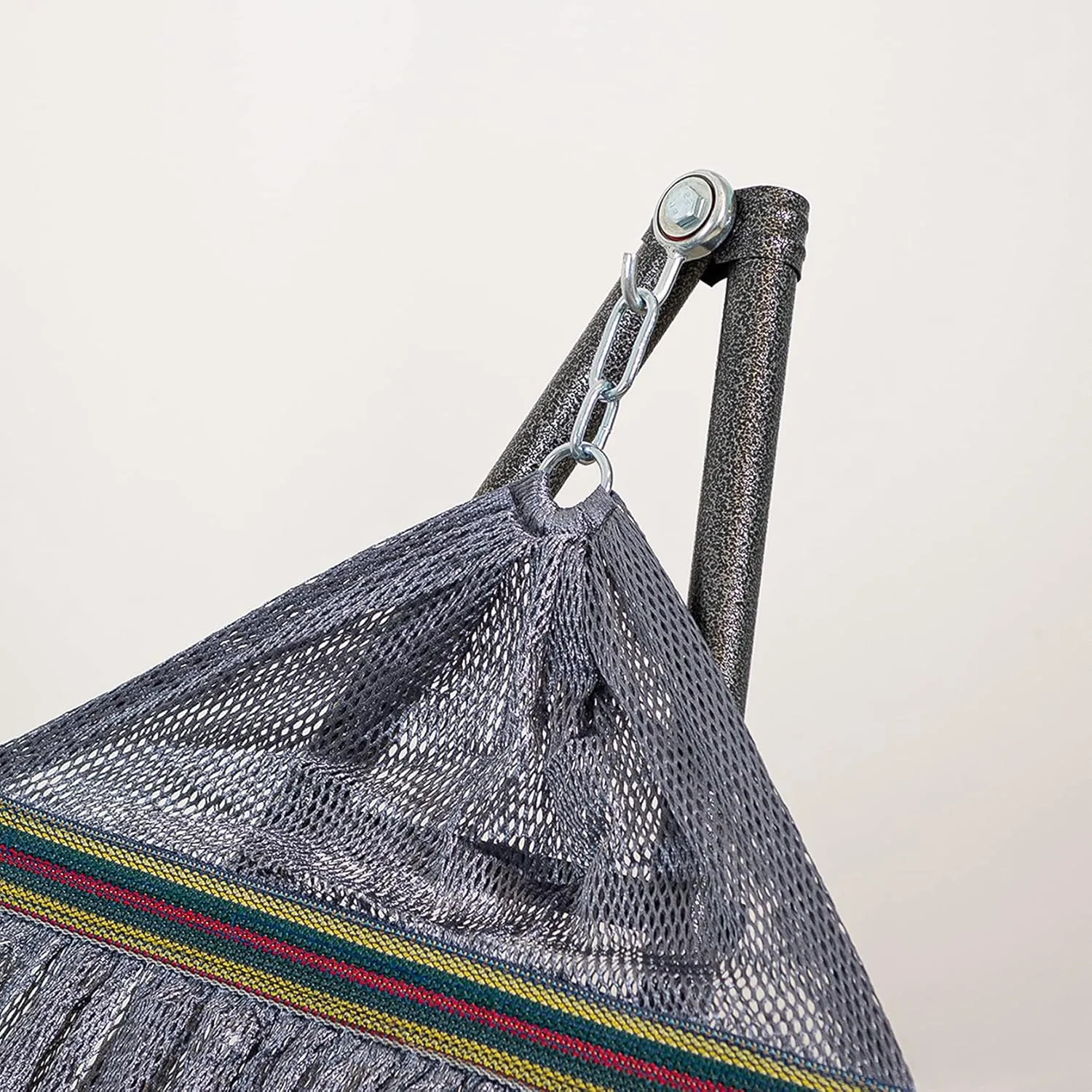 Best Home Fashion Hammock for 2 Persons with Collapsible Steel Stand 600 lbs Capacity- Portable Carrying Case, Adjustable, Perfect for Camping Beach Patio, EZ Daze Foldable Hammock with Stand- Grey