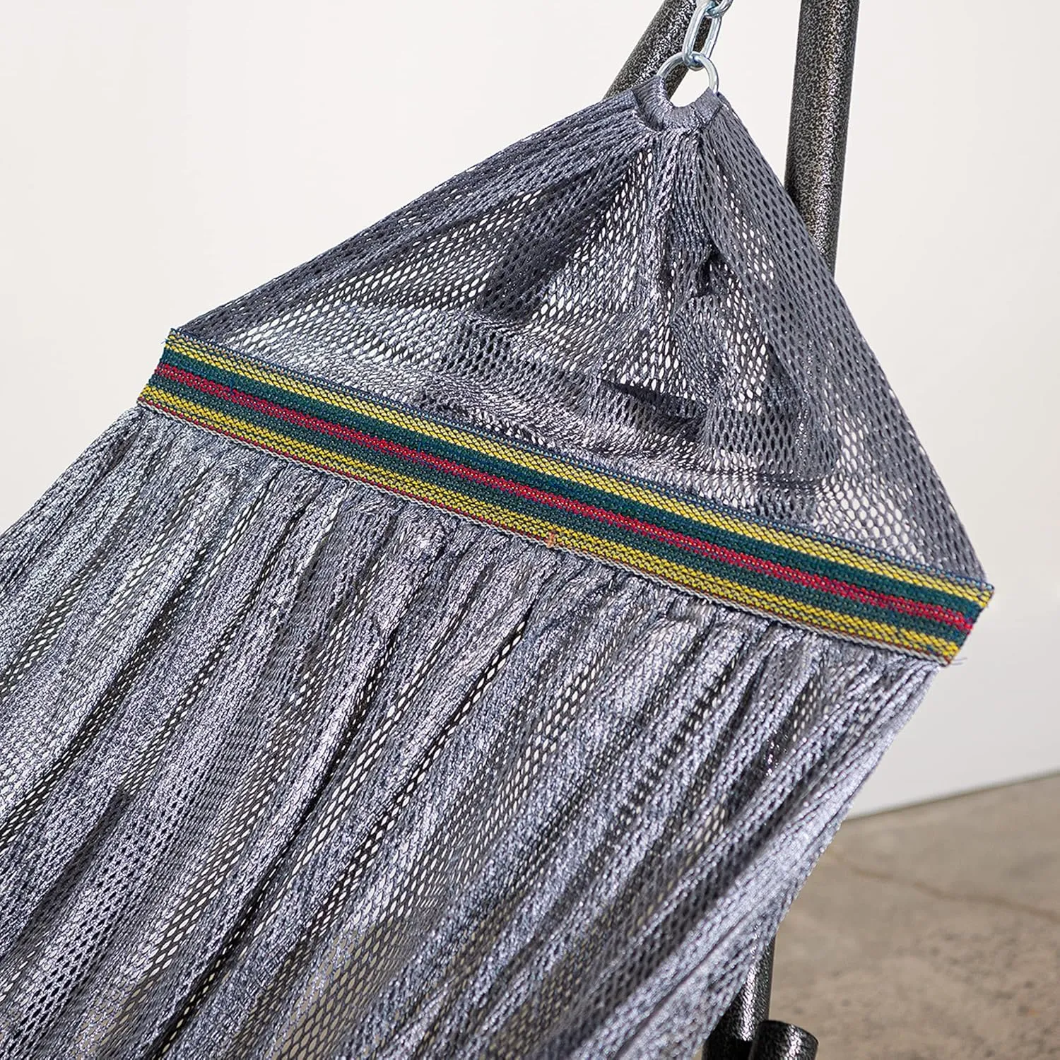 Best Home Fashion Hammock for 2 Persons with Collapsible Steel Stand 600 lbs Capacity- Portable Carrying Case, Adjustable, Perfect for Camping Beach Patio, EZ Daze Foldable Hammock with Stand- Grey