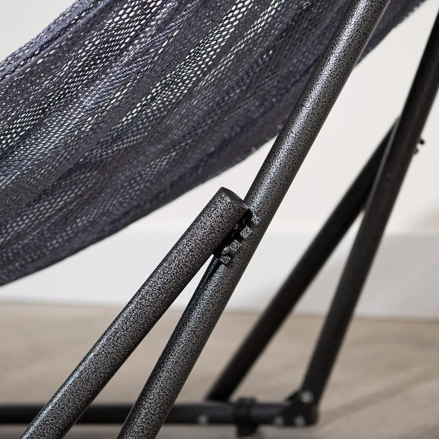 Best Home Fashion Hammock for 2 Persons with Collapsible Steel Stand 600 lbs Capacity- Portable Carrying Case, Adjustable, Perfect for Camping Beach Patio, EZ Daze Foldable Hammock with Stand- Grey
