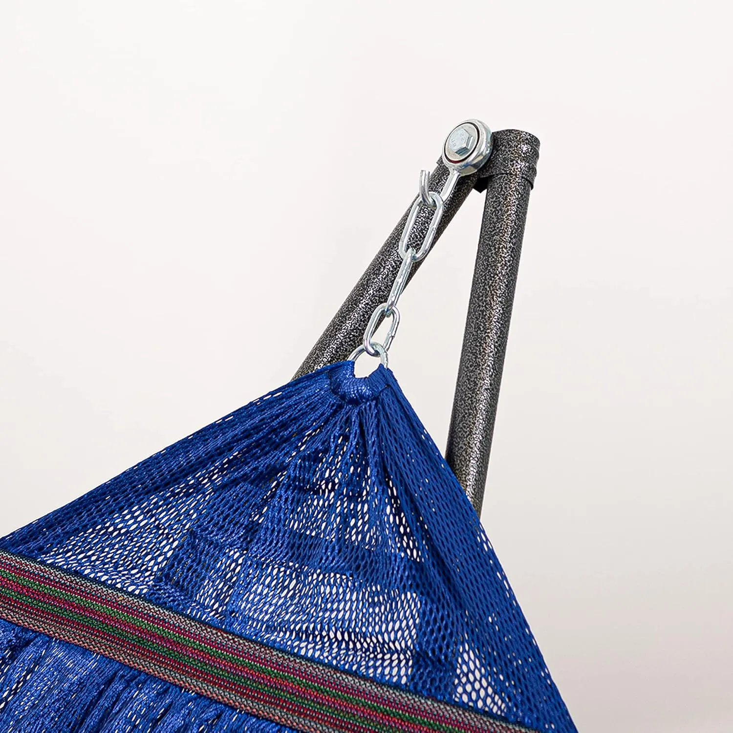 Best Home Fashion Hammock for 2 Persons with Collapsible Steel Stand 600 lbs Capacity- Portable Carrying Case, Adjustable, Perfect for Camping Beach Patio, EZ Daze Foldable Hammock with Stand- Navy