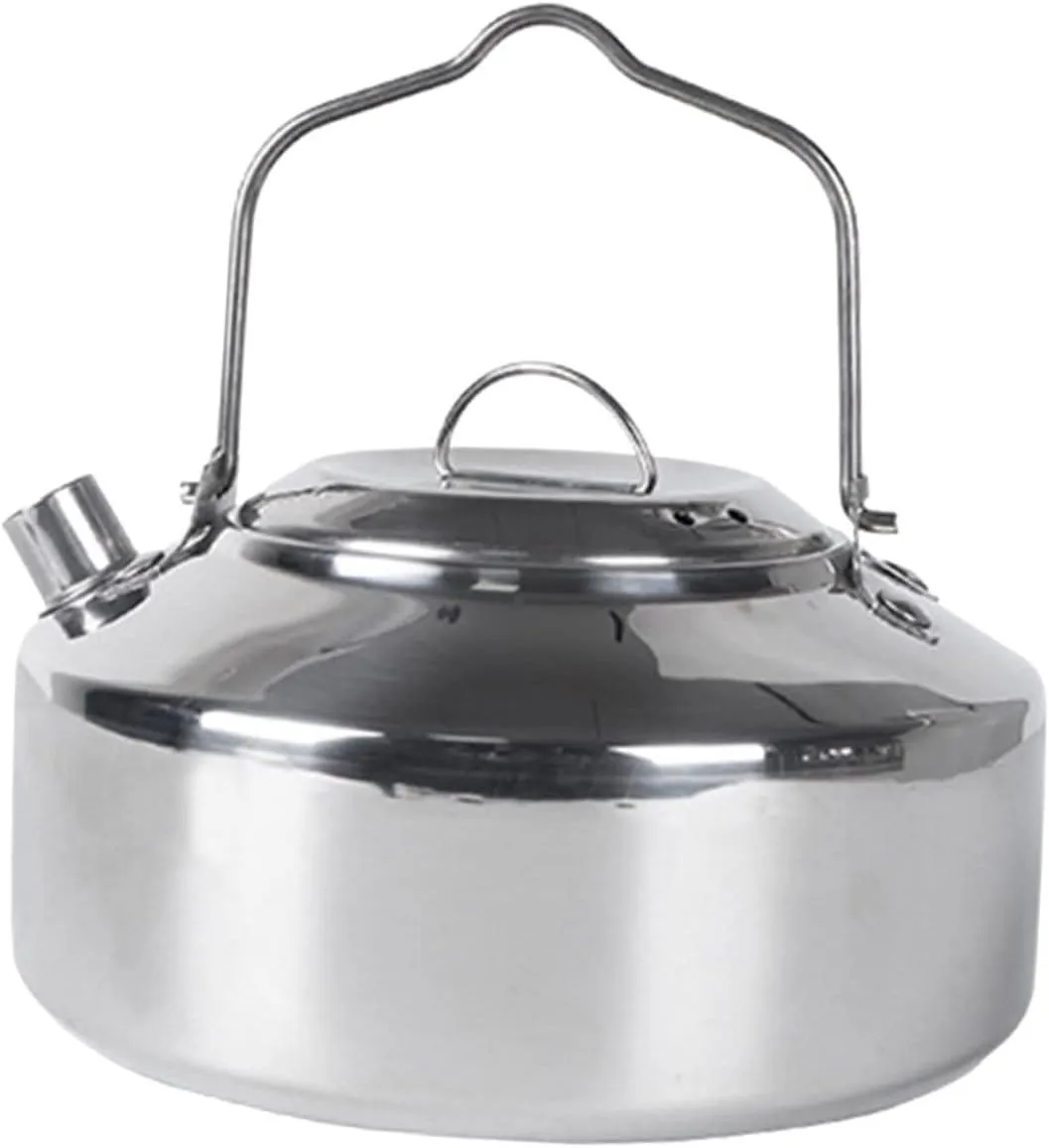BESTOYARD Camping Kettle Camping Cooking Gear Outdoor Stove Campfire Kettle Collapsible Kettle Camping Tea Pot Gear Camp Tea Pot Camping Teapot Stainless Steel Coffee Pot Portable