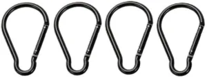Black Aluminum Alloy Carabiner Key Clip 4PCS Carabiner