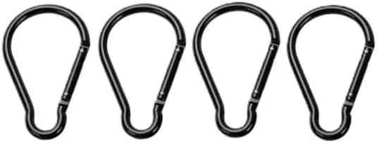 Black Aluminum Alloy Carabiner Key Clip 4PCS Carabiner