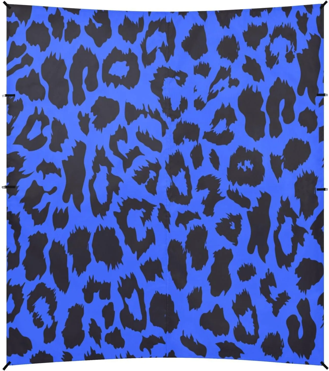 Blue Black Leopard Print Beach Tent Camping Sun Shelters Portable Outdoor Canopy Sun Shade for Camping Trips Fishing Backyard Fun or Picnics Easy Setup with Carrying Bag
