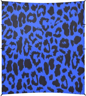 Blue Black Leopard Print Beach Tent Camping Sun Shelters Portable Outdoor Canopy Sun Shade for Camping Trips Fishing Backyard Fun or Picnics Easy Setup with Carrying Bag