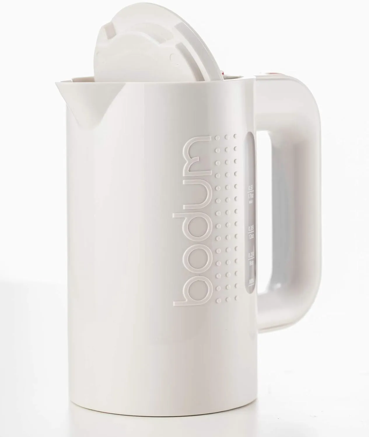 Bodum 17oz Bistro Electric Water Kettle For Coffee & Tea, BPA-Free Plastic, Rapid-Boil, Auto Shut-Off, White