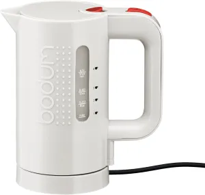 Bodum 17oz Bistro Electric Water Kettle For Coffee & Tea, BPA-Free Plastic, Rapid-Boil, Auto Shut-Off, White