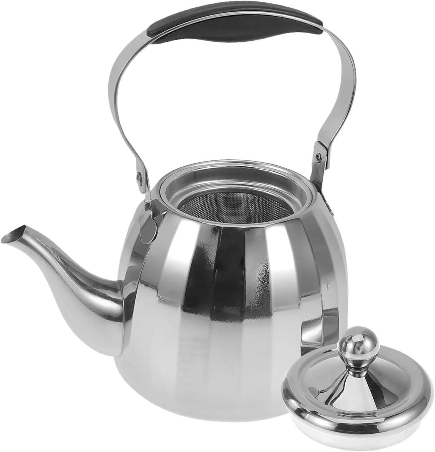 Boiling Water Kettle 1.5l Stovetop Tea Pot Stainless Steel Teapot Handle for Restaurant Camp