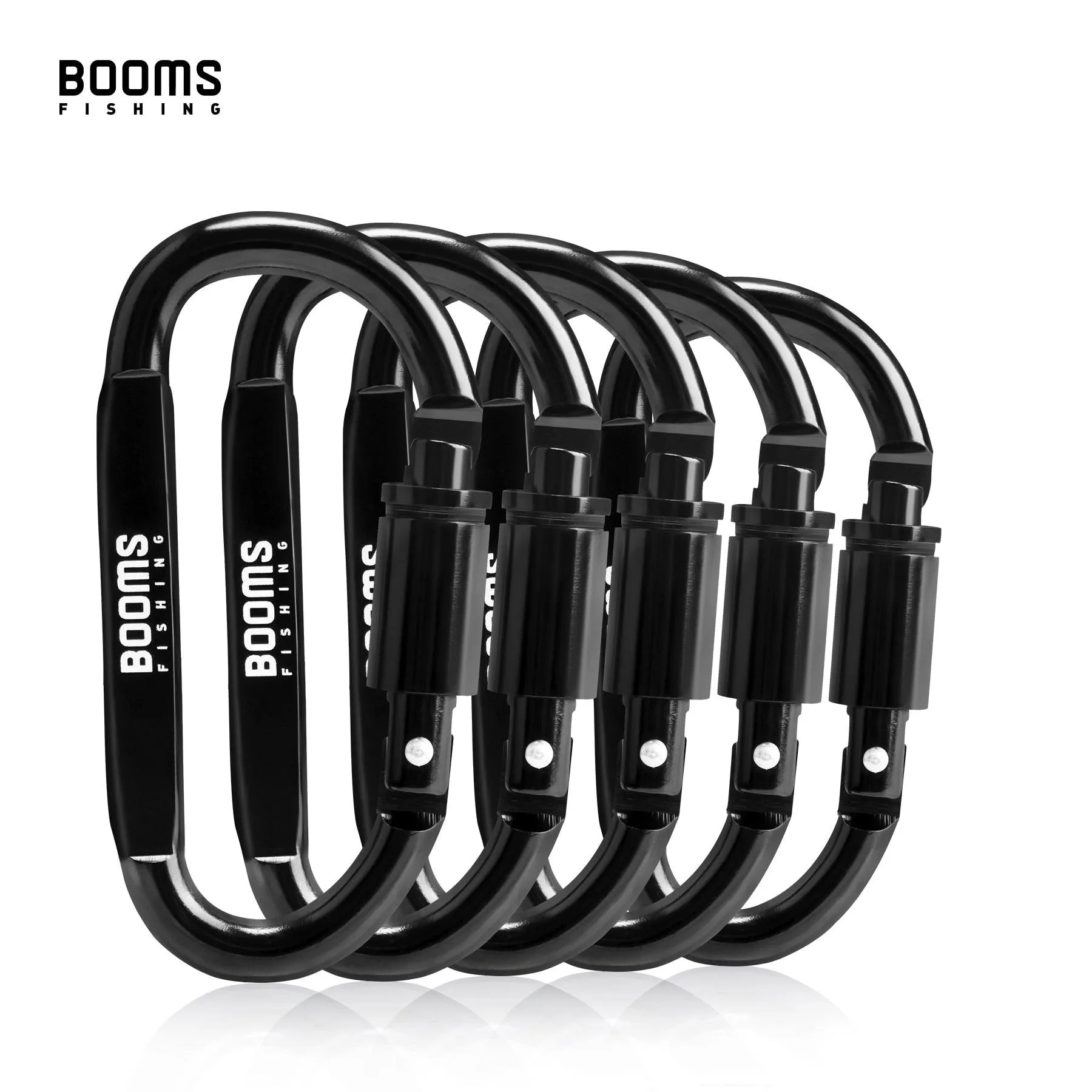 Booms Fishing 1/9Pcs Survival D-ring Carabiner Clip Screw Lock Travel Hook Aluminum Aalloy Buckle Carabiner Camp Equipment