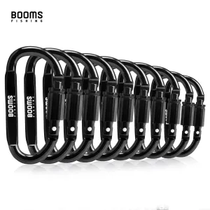 Booms Fishing 1/9Pcs Survival D-ring Carabiner Clip Screw Lock Travel Hook Aluminum Aalloy Buckle Carabiner Camp Equipment