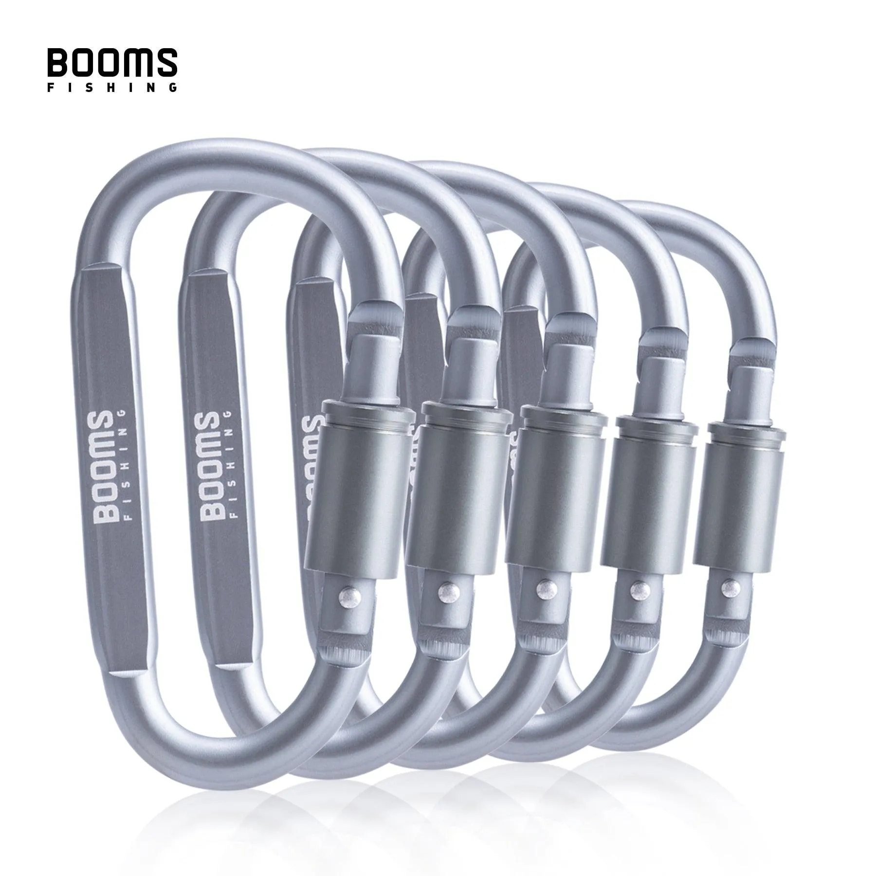 Booms Fishing 1/9Pcs Survival D-ring Carabiner Clip Screw Lock Travel Hook Aluminum Aalloy Buckle Carabiner Camp Equipment
