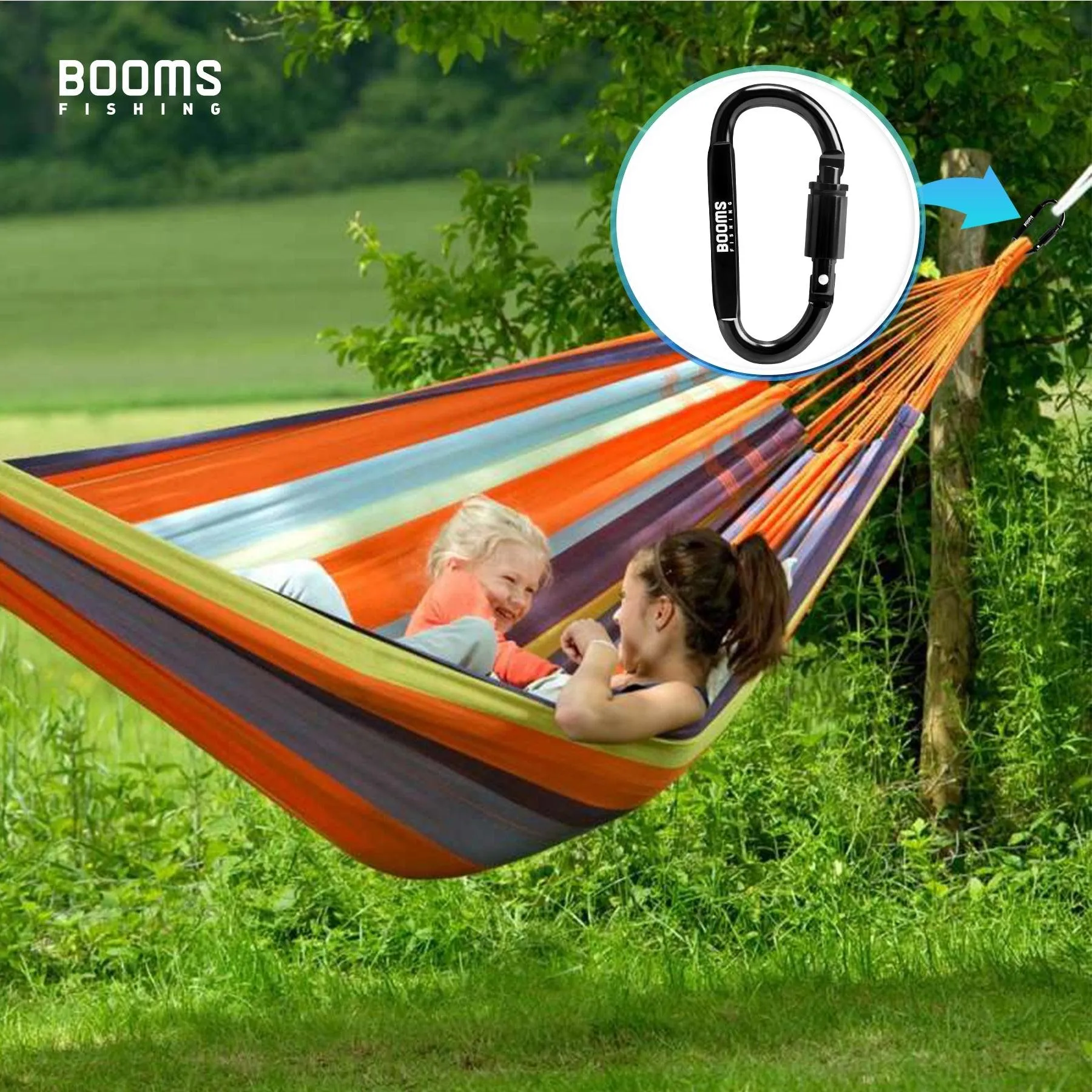 Booms Fishing 1/9Pcs Survival D-ring Carabiner Clip Screw Lock Travel Hook Aluminum Aalloy Buckle Carabiner Camp Equipment