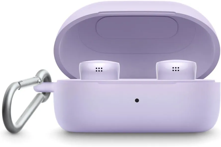 Bose QuietComfort Earbuds Silicone Case Cover, Protective Silicone Exterior, with Aluminum Carabiner for Convenient Carrying, Chilled Lilac
