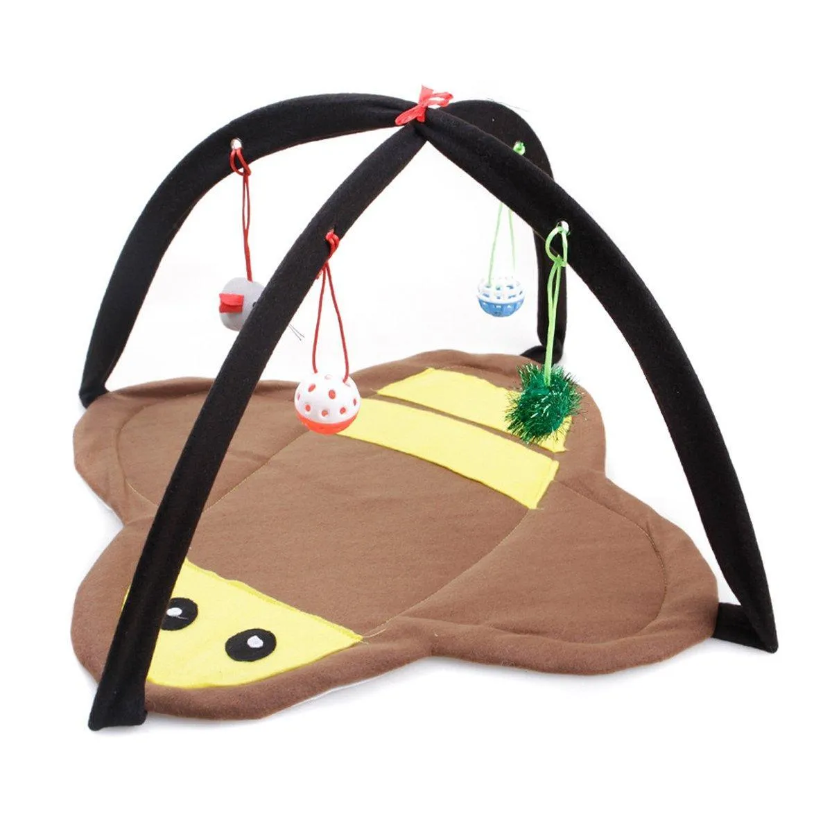 Breathable Pet Hammock Cat Bed with Fun Cartoon Bell Toy Cat Tent Supplies