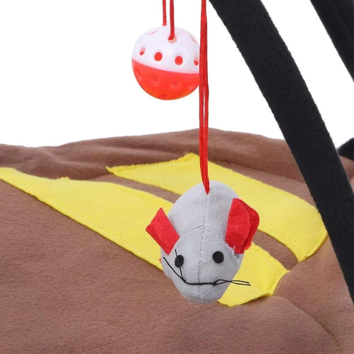 Breathable Pet Hammock Cat Bed with Fun Cartoon Bell Toy Cat Tent Supplies