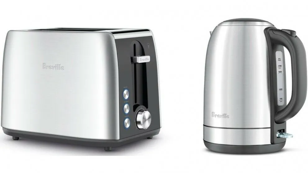 Breville Breakfast Package/Combo/1.7L Stainless Steel Kettle/Toaster