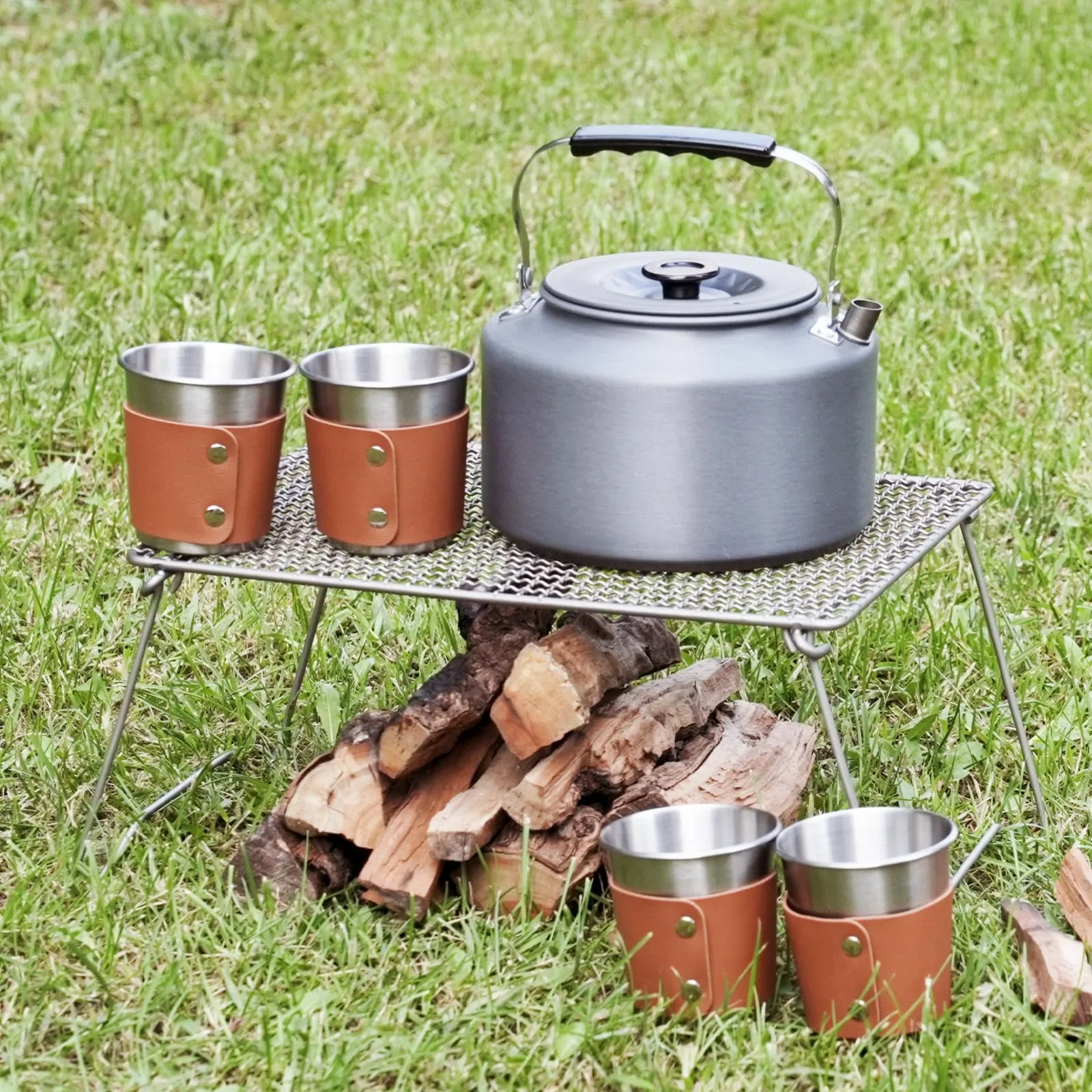 BULIN Camping Kettle Set with 4 Cups