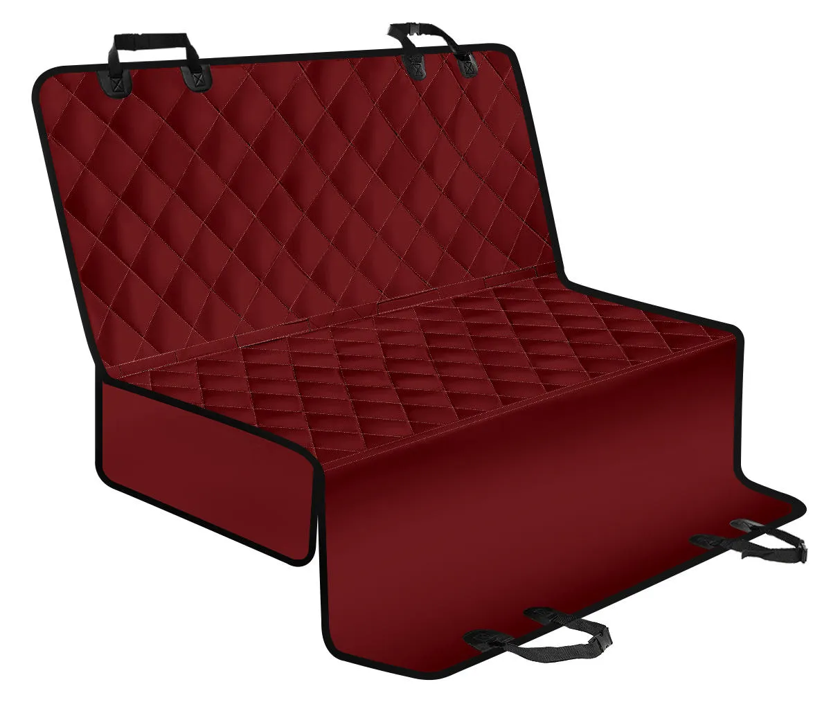 Burgundy Dog Hammock Back Seat Cover For Pets