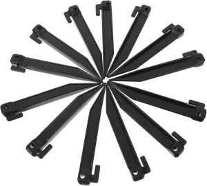 Cabilock 50pcs Heavy Duty Tent Stake Plastic Ground Stake 15cm for Outdoor Decoration Sturdy Lawn Mower Tarp Anchor