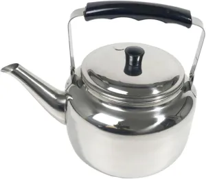 Cabilock Stainless Steel Whistling Kettle Portable Water Boiling Teapot for Camping Hiking Outdoor Use Lightweight Design for Easy Pouring Storage Home Teakettle