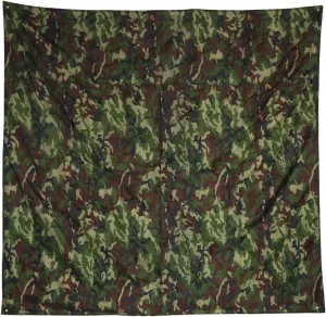 Camouflage Lightweight Portable Tent Tarp, UV Proof Rain Shelter for Camping, Traveling, Fishing and Outdoor Activities, Nylon Fabric, 3 Sizes (3 * 2.9 Meters)