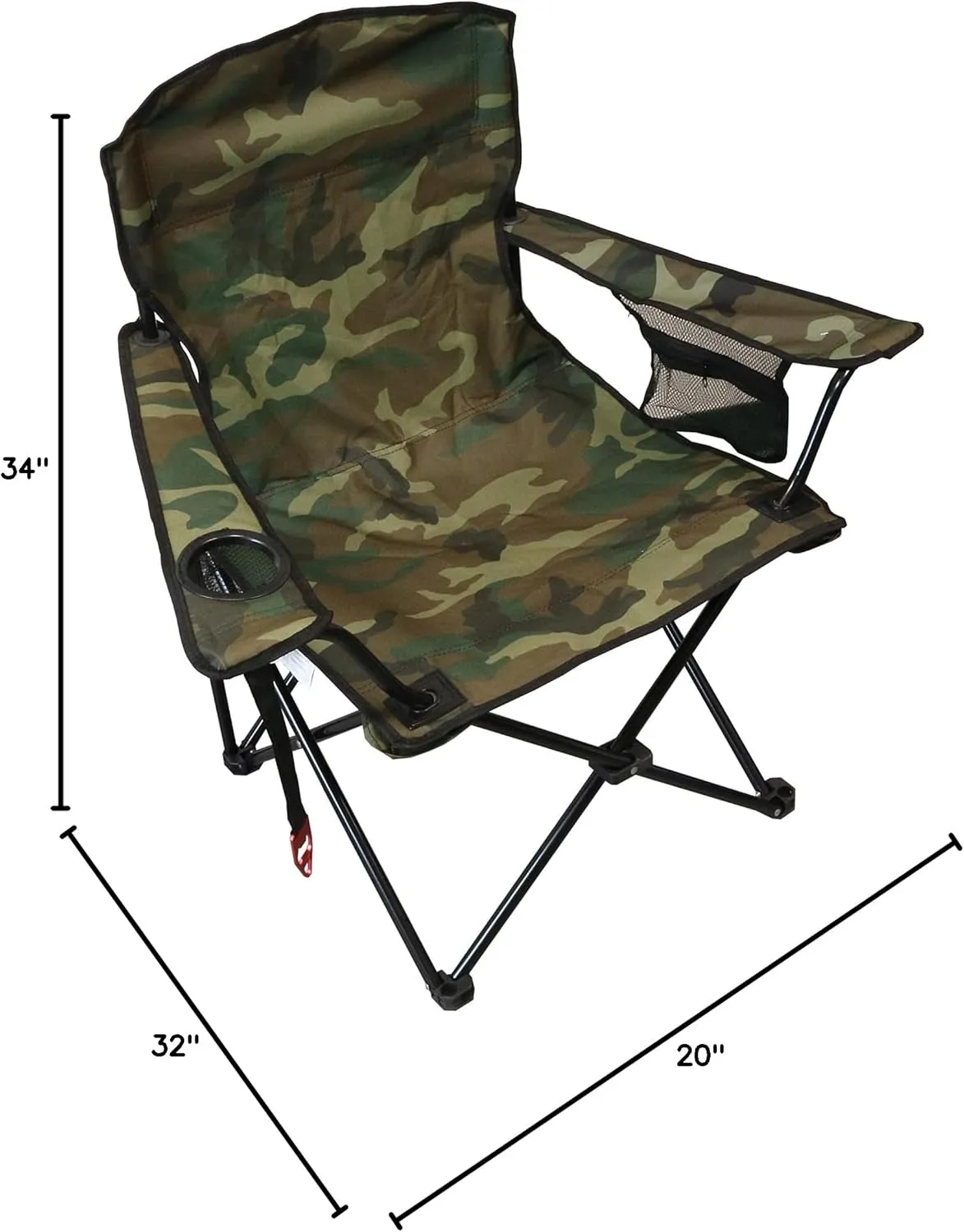 Camp Chair, Set of 2, Folding Outdoor Chair, Portable Outdoor Lawn Chair for Camping. Attached Bottle Opener, Collapsible Sport Chairs (Chair, Camouflage)
