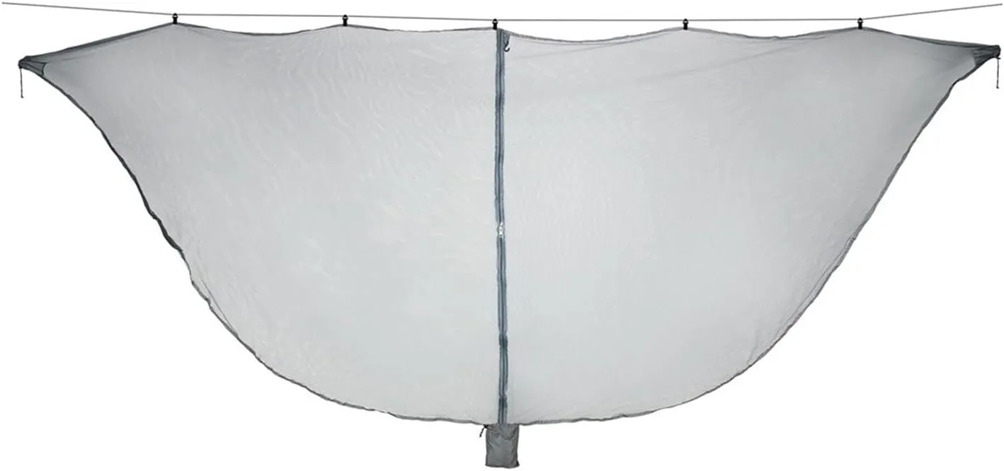 Camp Outdoor Easy Setup Travel Portable Hammock Mosquito Net Fabric Nylon Camping Double Person Foldable Separating Mosquito Bed Net Strong (Dark Gray)