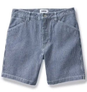Camp Stripe Taylor Short Indigo Stitch-The High-end design Railroad Trusted Denim in