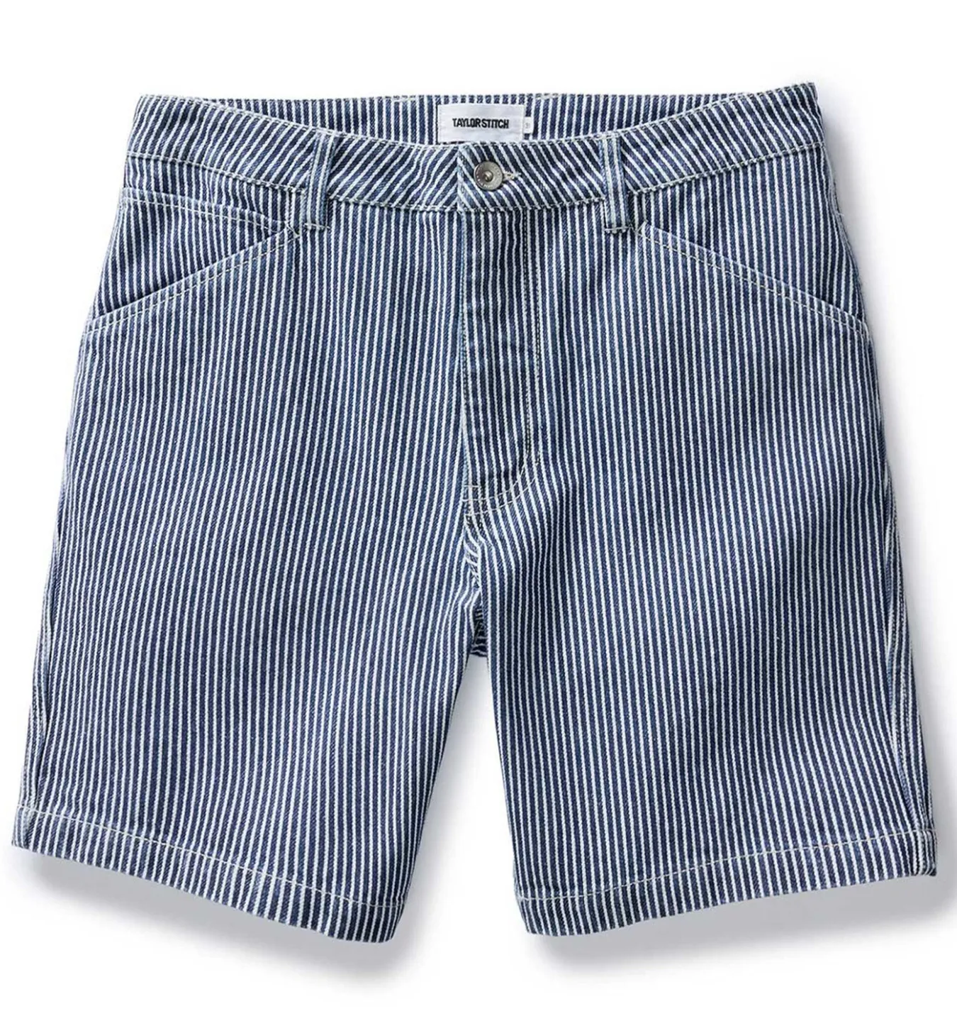 Camp Stripe Taylor Short Indigo Stitch-The High-end design Railroad Trusted Denim in